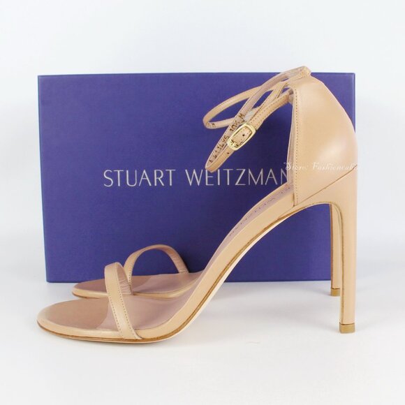 New Stuart Weitzman Nudistsong Ankle Strap Leather Sandals -Wedding, Party, Work - Picture 1 of 16